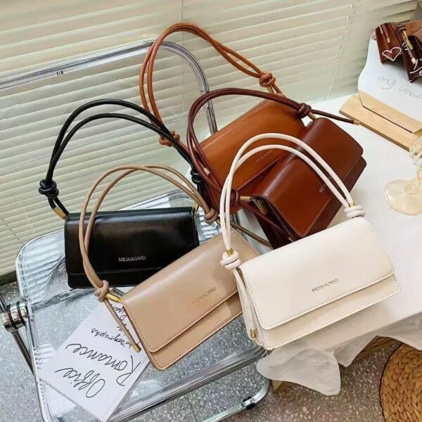 Chic Minimalist Knotted Strap Shoulder Bag