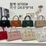 Minimalist Matte Top-Handle Bag with Gold Lettering