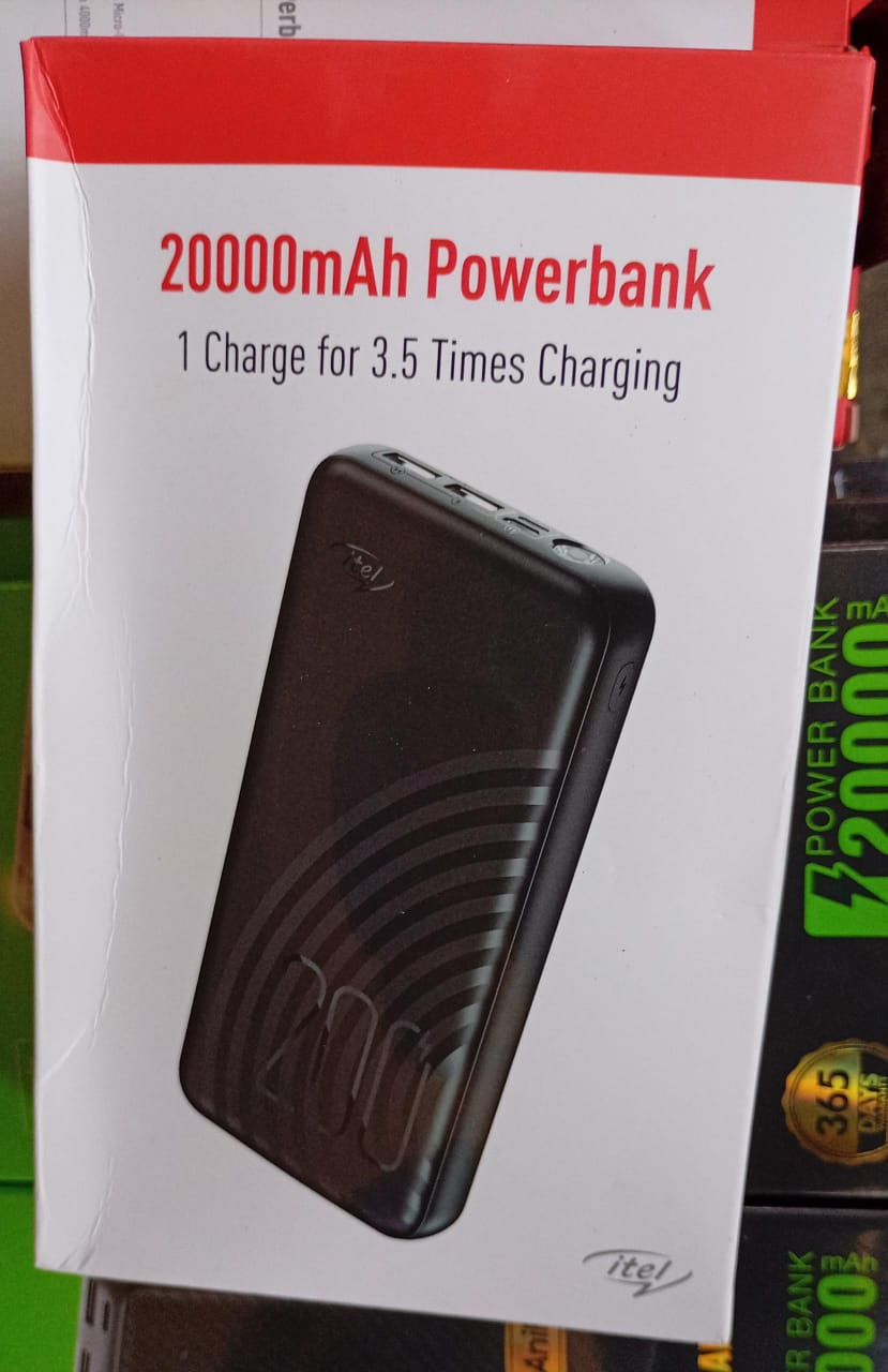 itel 20000mAh High-Capacity Power Bank