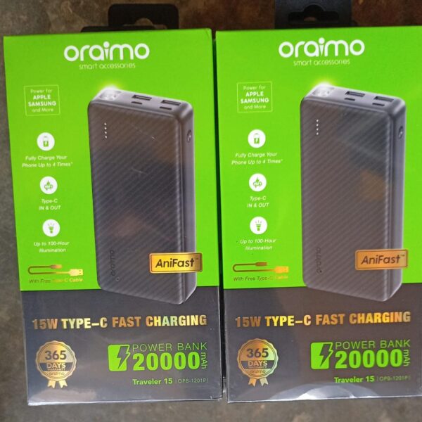 oraimo 20,000mAh AniFast Power Bank