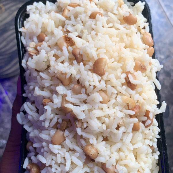 Rice/bean with beef stew