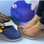 Caldeine Open-Toe Platform Wedge Sandals with Ankle Strap