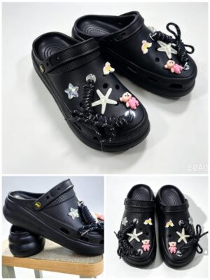 zahra lane black crocs