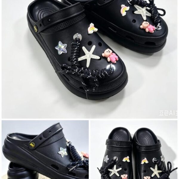 zahra lane black crocs