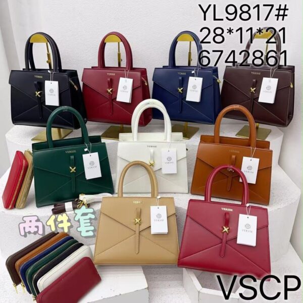 Versse 2-in-1 Envelope Satchel Bag with Matching Zip Wallet