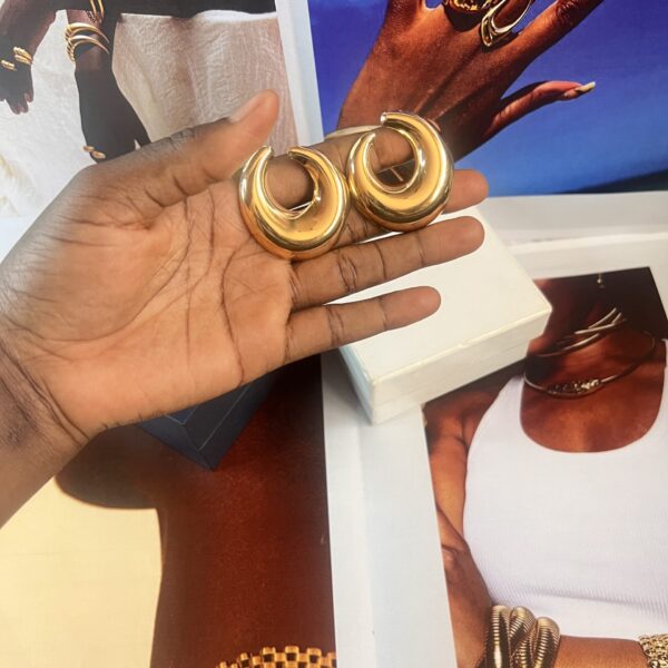Chunky Bold-Gold Earrings