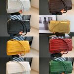 Luxe Croc-Embossed Baguette Handbag with Metallic Trim