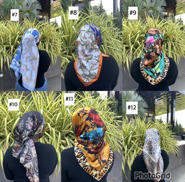 Medium Satin Square Scarves — Printed Series - Image 2