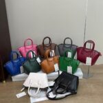 Trapezoid Top-Handle Handbag with Crossbody Strap