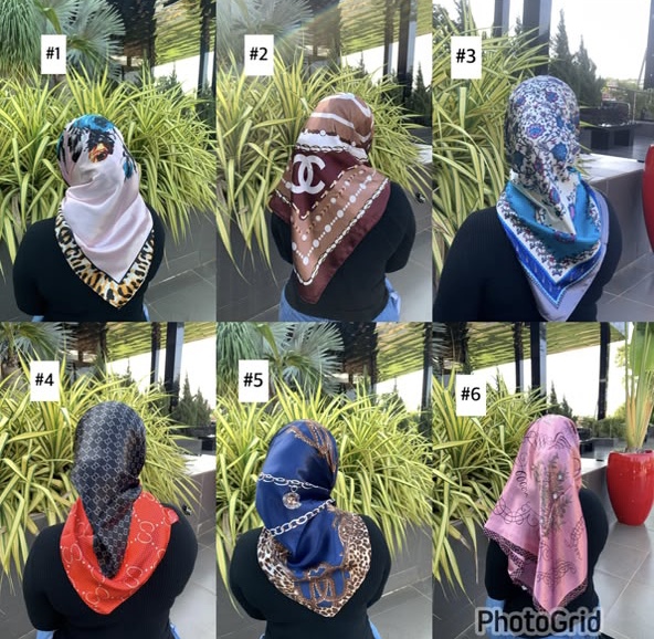 Medium Satin Square Scarves — Printed Series