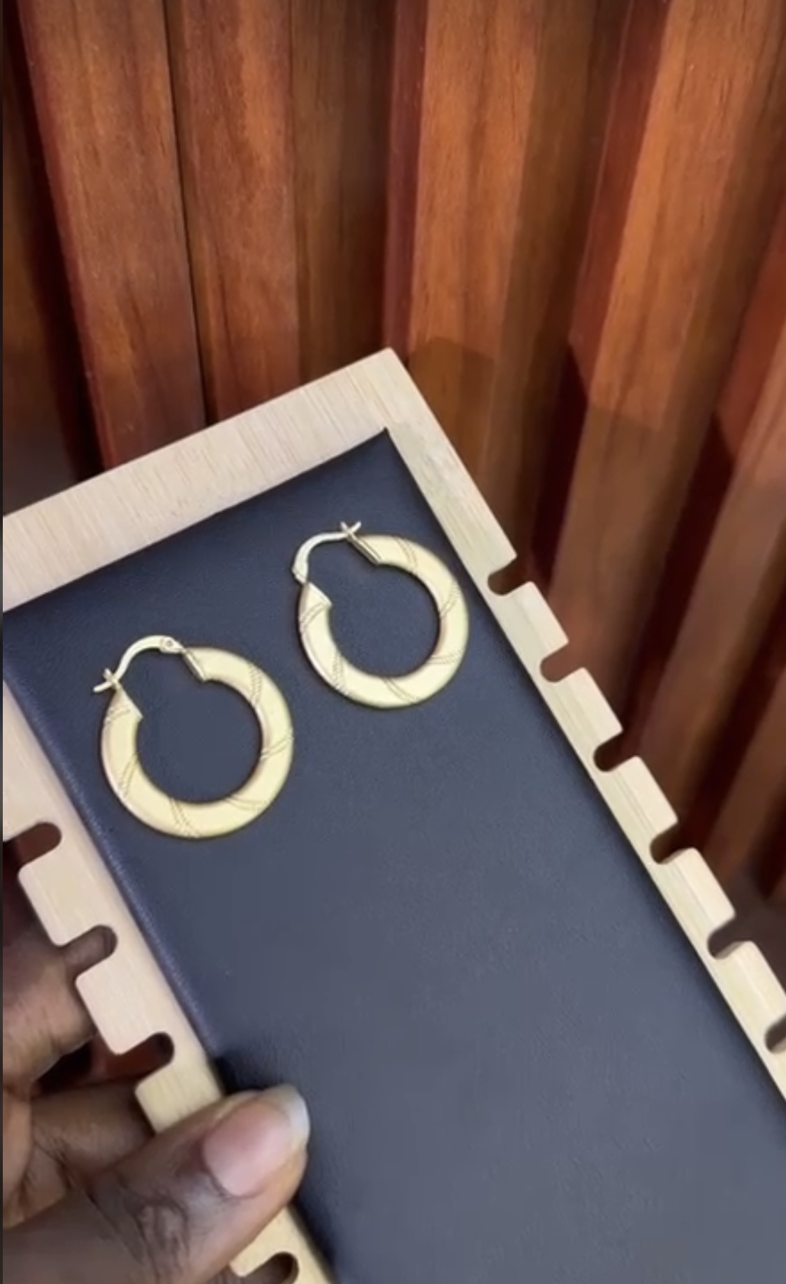 Vintage Textured Gold Hoop Earrings - Chunky Geometric Designs