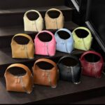 Curved Mini Hobo Bag with Chain Strap