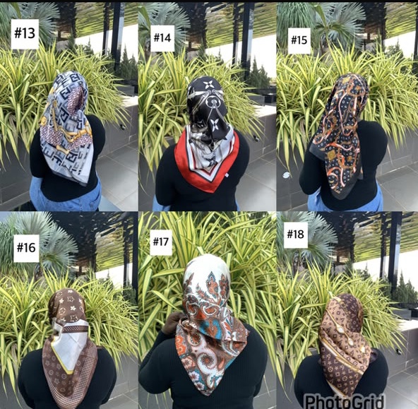 Medium Satin Square Scarves — Printed Series - Image 3